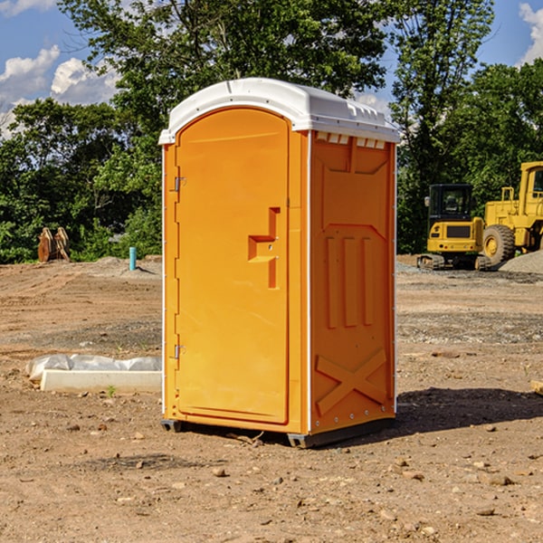 can i customize the exterior of the porta potties with my event logo or branding in Monroeville IN